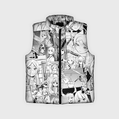 Детский жилет Провожающая в последний путь Фрирен узор / 3D-Черный – фото 1