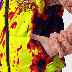 Детский жилет Герб РФ огненный стиль текстура, цвет: 3D-красный — фото 2