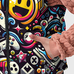 Детский жилет Паттерн с играми, цвет: 3D-черный — фото 2