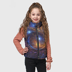 Детский жилет Открытая манипура чакра - космическая, цвет: 3D-светло-серый — фото 2