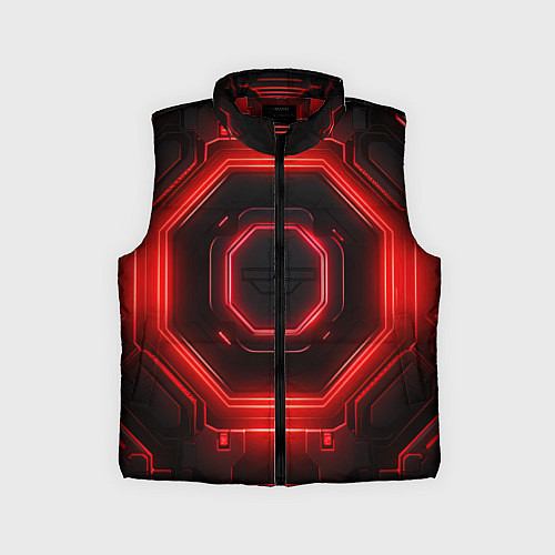 Детский жилет Nvidia style black and red neon / 3D-Красный – фото 1