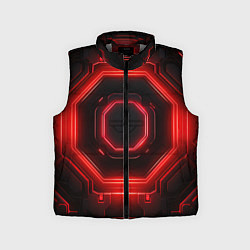 Детский жилет Nvidia style black and red neon