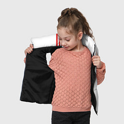 Детский жилет Россия три полоски на белом фоне, цвет: 3D-черный — фото 2