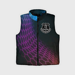 Детский жилет Everton футбольная сетка, цвет: 3D-черный