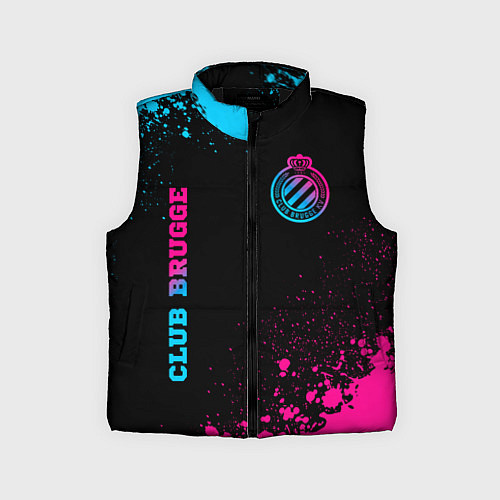 Детский жилет Club Brugge - neon gradient вертикально / 3D-Черный – фото 1
