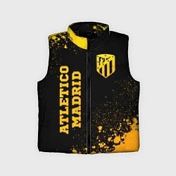 Детский жилет Atletico Madrid - gold gradient вертикально, цвет: 3D-черный