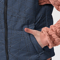 Детский жилет Абстракция порезы стальной синий, цвет: 3D-светло-серый — фото 2