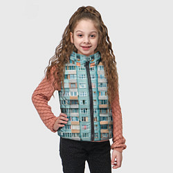 Детский жилет Хрущёвка в голубых тонах, цвет: 3D-черный — фото 2