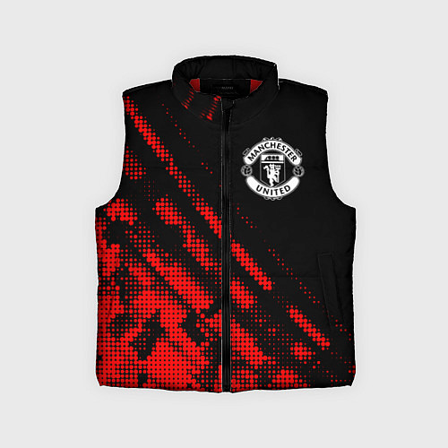 Детский жилет Manchester United sport grunge / 3D-Красный – фото 1