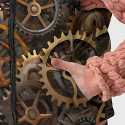 Детский жилет Стимпанк ржавые шестеренки текстура, цвет: 3D-светло-серый — фото 2