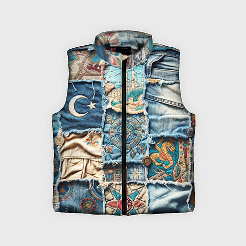 Детский жилет Пэчворк из Турции / 3D-Черный – фото 1