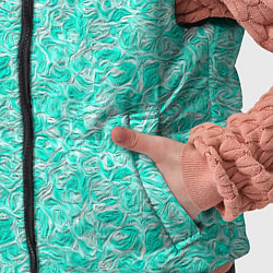 Детский жилет Абстрактный бирюзово-белый фон, цвет: 3D-черный — фото 2