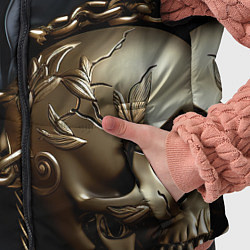 Детский жилет Прикованные цепями черепа, цвет: 3D-светло-серый — фото 2