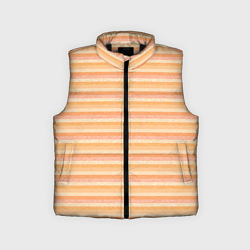 Детский жилет Светлый жёлто-оранжевый в полоску / 3D-Черный – фото 1