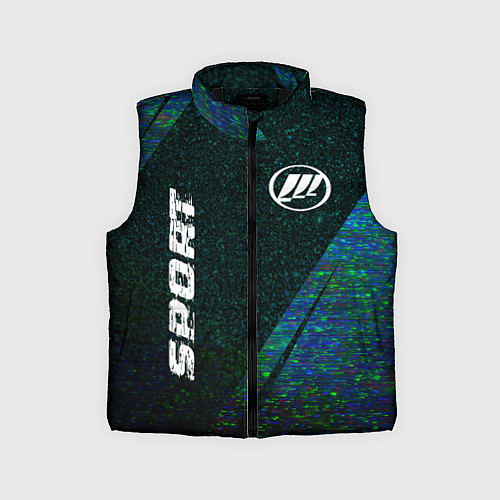 Детский жилет Lifan sport glitch blue / 3D-Черный – фото 1