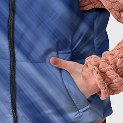 Детский жилет Белые полосы на синем фоне, цвет: 3D-светло-серый — фото 2