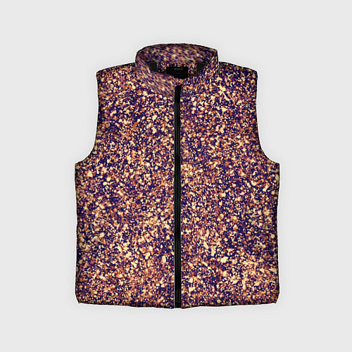 Детский жилет Драгоценный фиолетово-медный абстракция / 3D-Черный – фото 1