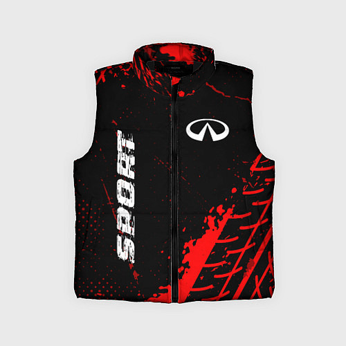 Детский жилет Infiniti red sport tires / 3D-Черный – фото 1