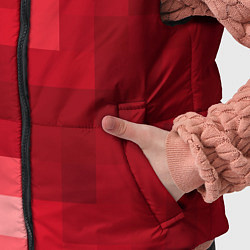 Детский жилет Red cubes abstraction, цвет: 3D-черный — фото 2