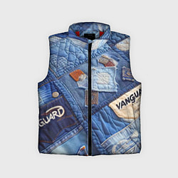 Детский жилет Vanguard jeans patchwork - ai art, цвет: 3D-красный