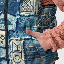 Детский жилет Племя майя-пэчворк, цвет: 3D-красный — фото 2