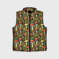 Детский жилет Дикие грибы лесные мухоморы