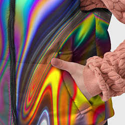 Детский жилет Абстрактный разноцветный жидкий металл, цвет: 3D-красный — фото 2