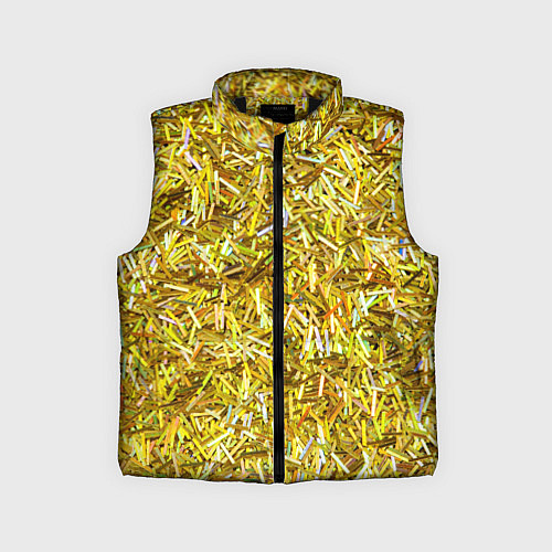 Детский жилет Золотые ленточки / 3D-Черный – фото 1