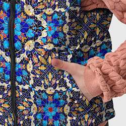 Детский жилет Мозаичный цветочный узор на черном фоне, цвет: 3D-черный — фото 2