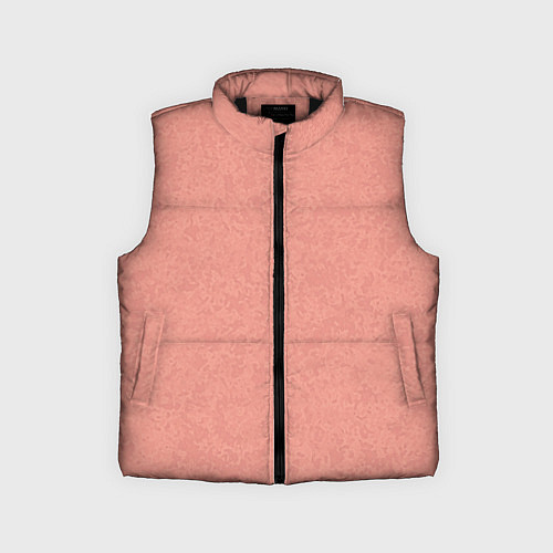 Детский жилет Однотонный персиковый текстура / 3D-Черный – фото 1