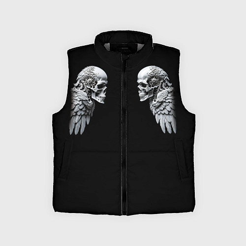 Детский жилет Skulls and Wings Mechanic / 3D-Светло-серый – фото 1
