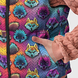 Детский жилет Furry color anime faces, цвет: 3D-светло-серый — фото 2