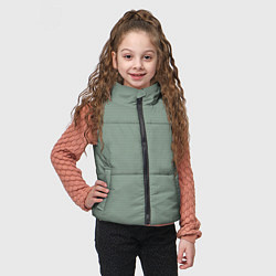 Детский жилет Светлый серо-зелёный текстурированный, цвет: 3D-светло-серый — фото 2
