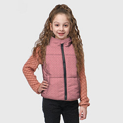 Детский жилет Светлый красно-розовый паттерн узоры, цвет: 3D-черный — фото 2