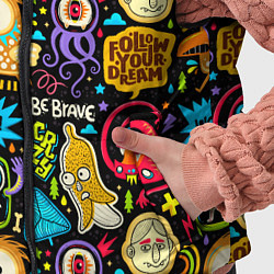 Детский жилет Follow your dream monsters, цвет: 3D-черный — фото 2