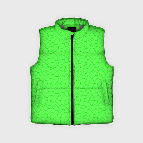 Детский жилет Яркий салатовый кислотный / 3D-Светло-серый – фото 1