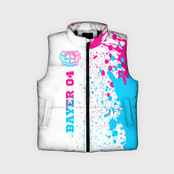 Детский жилет Bayer 04 neon gradient style по-вертикали, цвет: 3D-черный