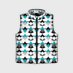 Детский жилет Разноцветный черный голубой с белым геометрический