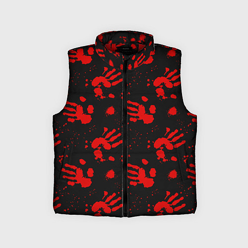 Детский жилет Blood hands паттерн / 3D-Красный – фото 1