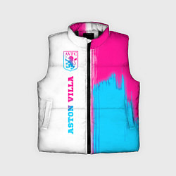 Детский жилет Aston Villa neon gradient style по-вертикали