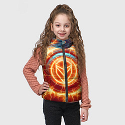 Детский жилет Наэлектризованная кибер поверхность - нейросеть, цвет: 3D-черный — фото 2