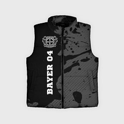 Детский жилет Bayer 04 sport на темном фоне по-вертикали, цвет: 3D-черный