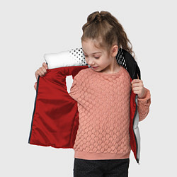 Детский жилет Герб РФ спорт абстракция, цвет: 3D-красный — фото 2