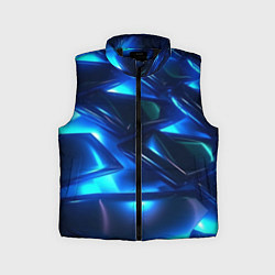 Детский жилет Синие абстрактные неоновые плиты