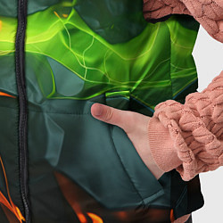 Детский жилет Неоновая яркая геометрическая абстракция со светом, цвет: 3D-светло-серый — фото 2