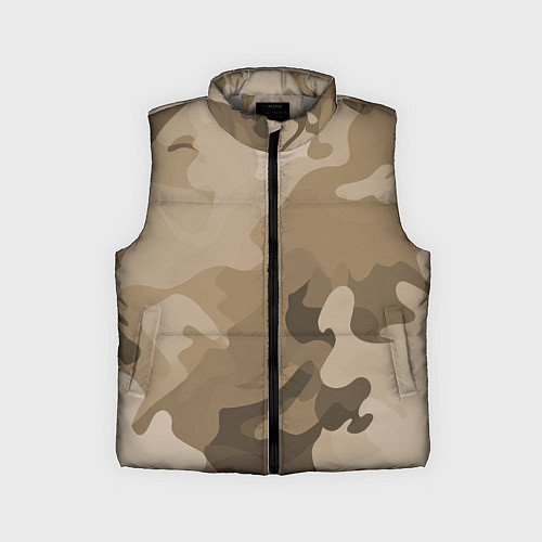 Детский жилет Камуфляж сепия / 3D-Светло-серый – фото 1