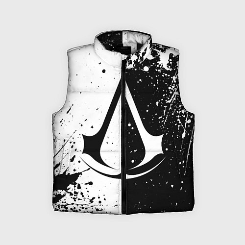 Детский жилет Assasins Creed - black and white / 3D-Черный – фото 1