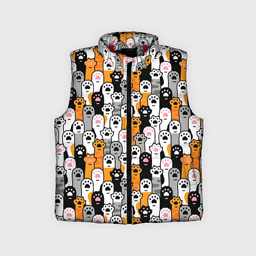 Детский жилет Кошачьи лапы / 3D-Красный – фото 1