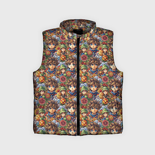Детский жилет Аниме парень паттерн / 3D-Светло-серый – фото 1