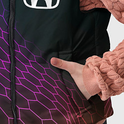Детский жилет Honda neon hexagon, цвет: 3D-черный — фото 2